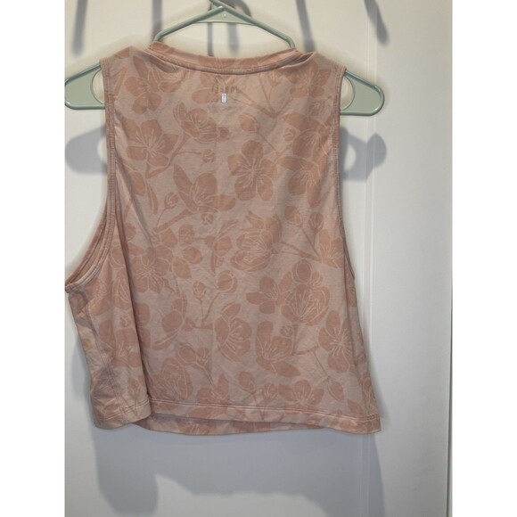 NoBull Cropped Muscle Tank Top Shirt Women’s Large Pink Floral CrossFit Gym New - Picture 4 of 7